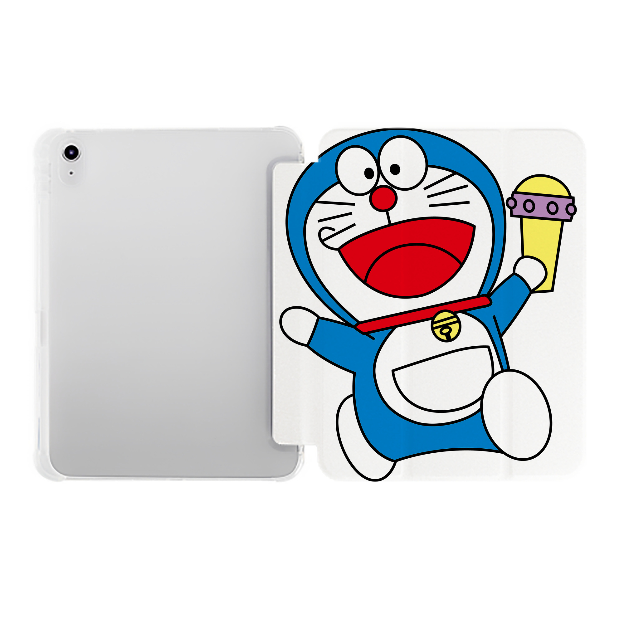 （画像用） ドラえもん Doraemon IPad ケース ペン収納付き 三つ折りスタンド PUレザー×シリコン 対応機種9.5/10.5/10.9インチ